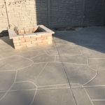 Hand Troweled Texture with flagstone tape out