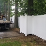 6 foot white privacy viny