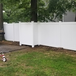 6 foot white privacy viny