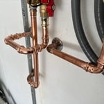 Water heater piping