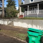 New Concrete wall and stairs