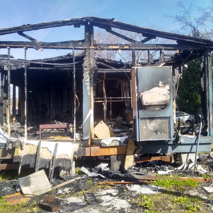 Burnt out trailer