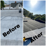 NEW RUBER ROOF OVER FLAT ROOF