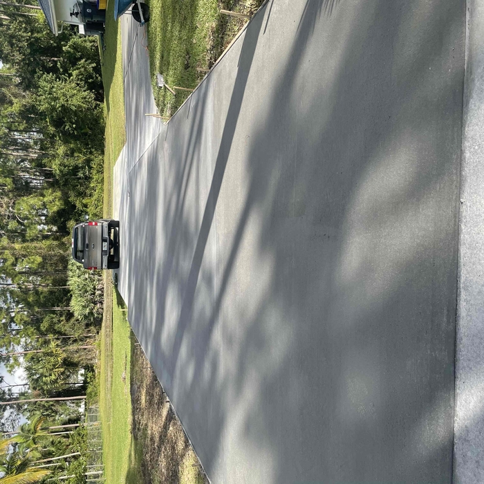 Concrete driveway