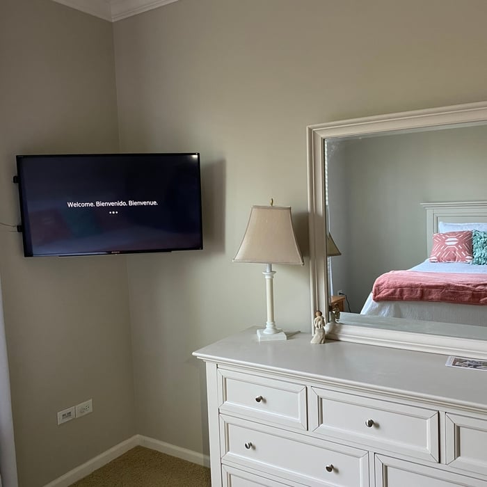 Corner Mount with Inwall Cable Concealment