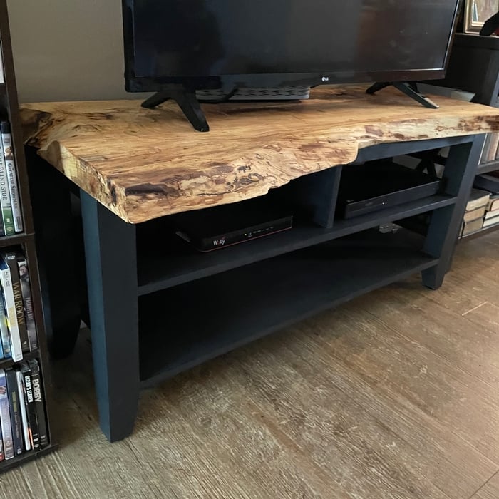 Live Edge Pecan TV Stand