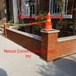 Front brick boundary wall