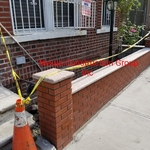 Front brick boundary wall
