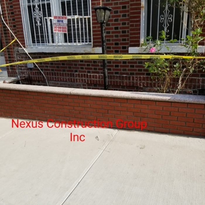 Front brick boundary wall