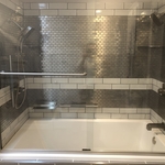 New soaker tub w/ two shower heads