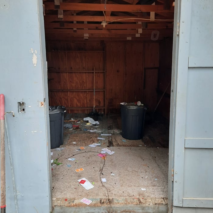 Outside of Storage Building