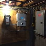 SolarEdge Inverter. Interior mounted