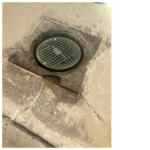 nasty old slab and drain
