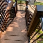 New stairs with composite deck boards