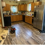 Kitchen after floor was installed