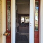 White Viewguard Security Door
