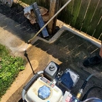 Back Patio Concrete Cleaning
