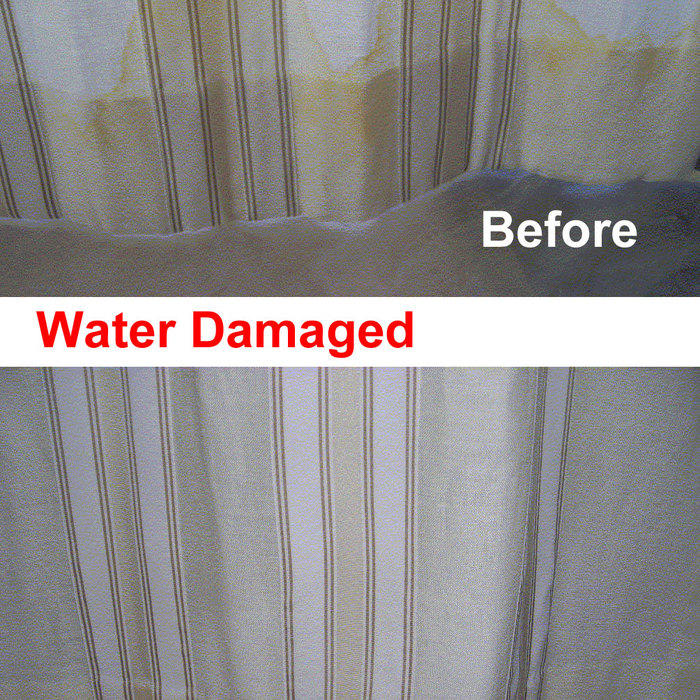 Water Damaged Drapes, Before - After