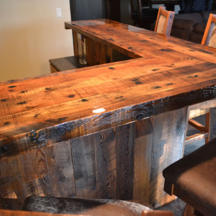 Custom Built Wooden Poolside Bar