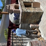 Piecing in tiles and backsplash