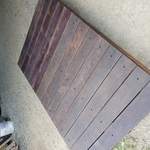 Stain finished walkway