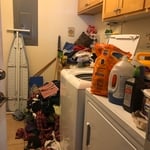 Anyone would hate laundry in this room