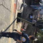 Sewer replacement with trenchless system