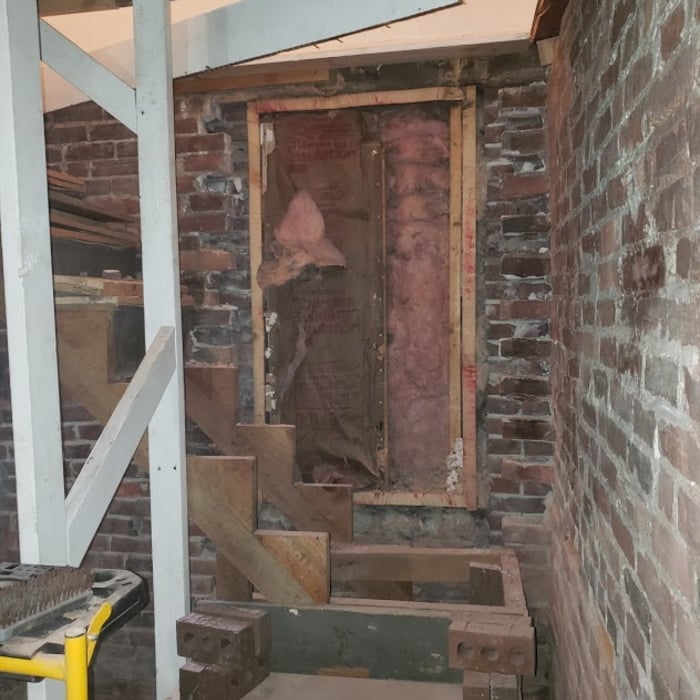 old doorway behind steps