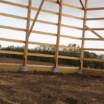 Pole Barn in Process
