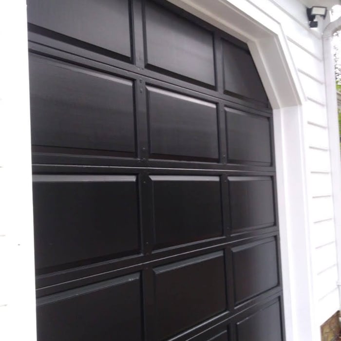 Exterior painting of garage door