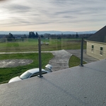 installed new deck and glass railing