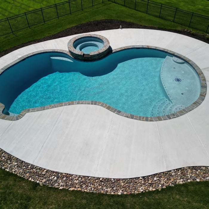 Pool with Elevated Spa