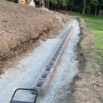 143 foot retaining wall