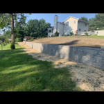143 foot retaining wall