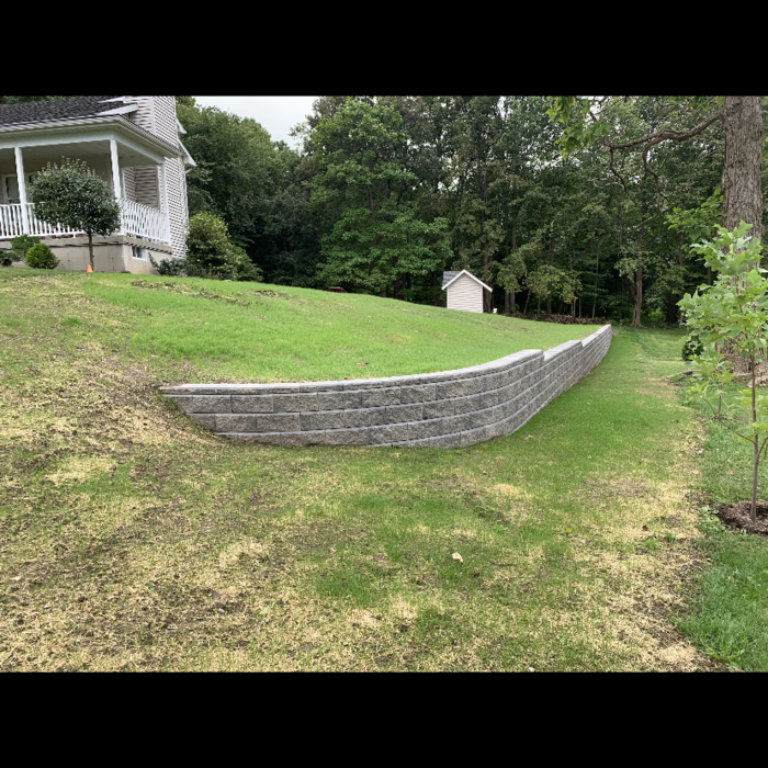 143 foot retaining wall