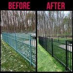 pool fence painting