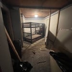 Removed wall between bedrooms