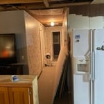 Kitchen looking down the hallway.