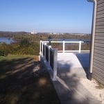 Rear patios, River view