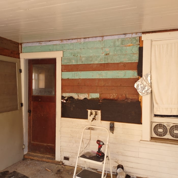 collapsed porch remodel