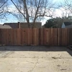 Cedar privacy fence