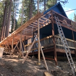 Tall covered deck