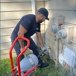 Outside cleanout snake