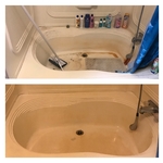 Tub - Before and after initial cleaning
