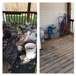 Front Porch - Before and after initial cleaning