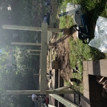 Post holes and deck framing