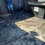 Restaurant dumpster area