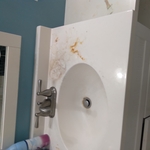 Here is the sink before cleaning