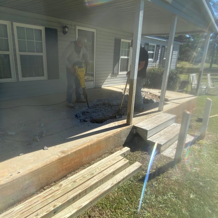 Demo Old patio