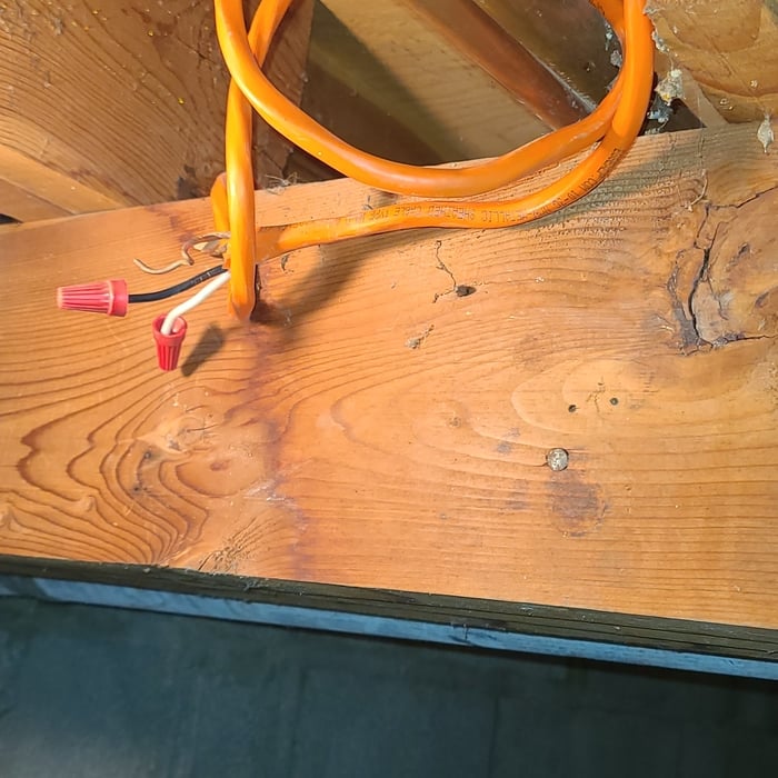 Exposed Live Wiring